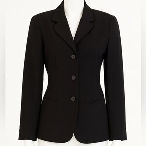 100% Wool Blazer Black Sz 8 Pockets 90’s Y2K Aesthetic mark Alexander